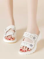 FlexElevate Women's Flat Sole Ankle-Wrap Sandals