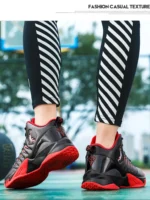 FlexElevate Women Red Plush Basketball Sport Shoes