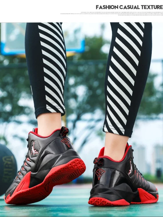 FlexElevate Women Red Plush Basketball Sport Shoes