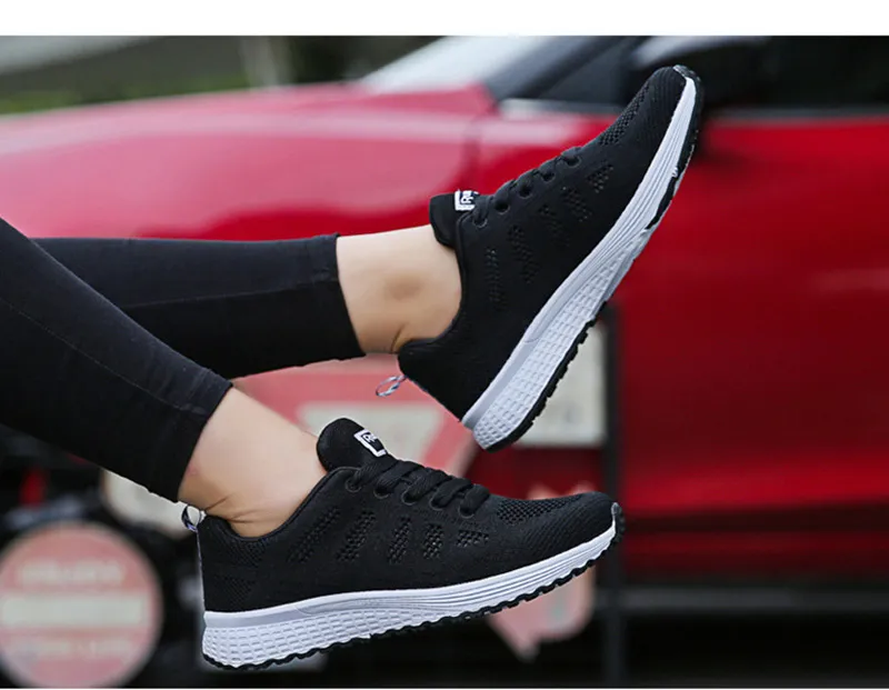 FlexElevate Women's Fashion Black Sneakers
