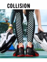 FlexElevate Women Red Plush Basketball Sport Shoes