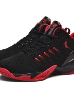 FlexElevate Women Red Mesh Basketball Sport Shoes