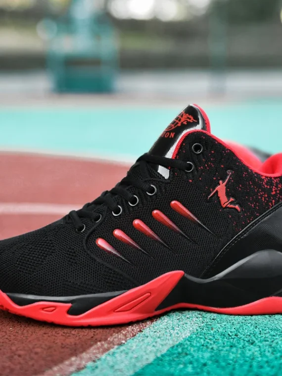 FlexElevate Women Red Mesh Basketball Sport Shoes