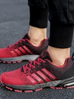 FlexElevate Lightweight Red Running Shoes