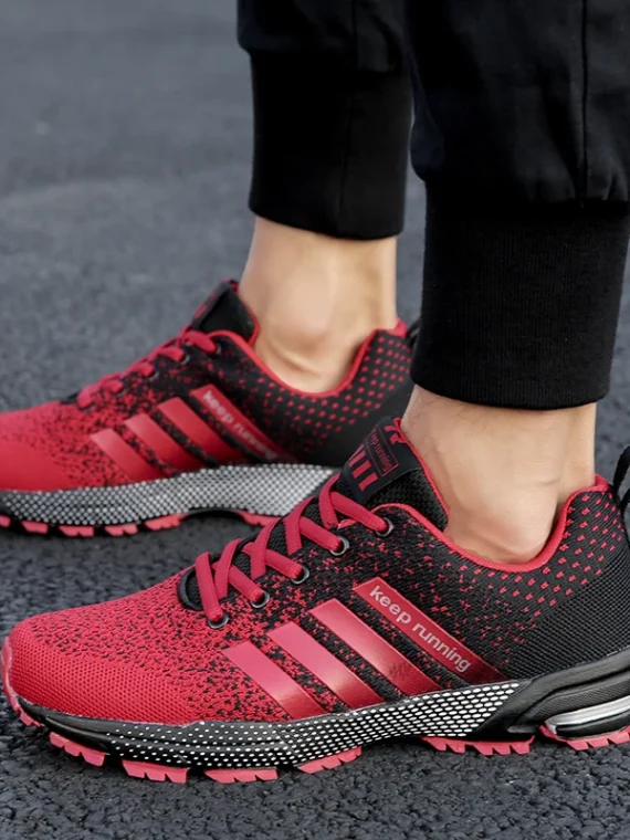 FlexElevate Lightweight Red Running Shoes