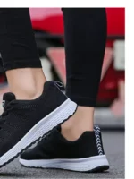 FlexElevate Women's Fashion Black Sneakers