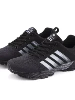 FlexElevate Lightweight Black Running Shoes