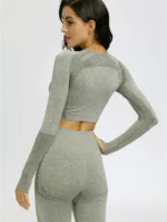 Flexelevate Light Green Vital Seamless Yoga Set Gym Clothing