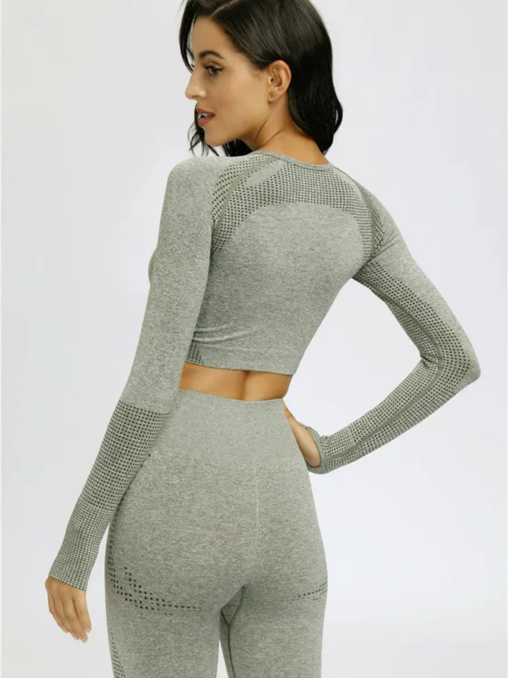 Flexelevate Light Green Vital Seamless Yoga Set Gym Clothing