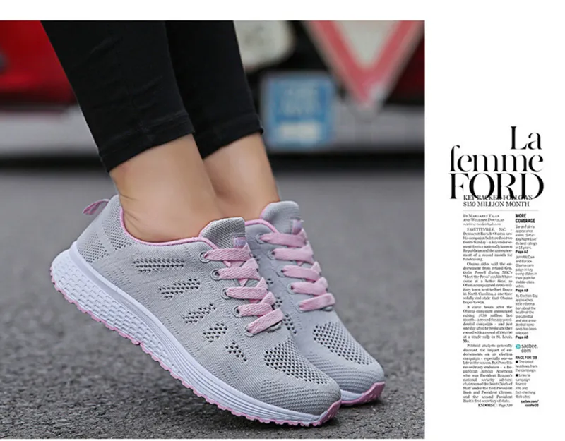 FlexElevate Women's Fashion Pink Sneakers