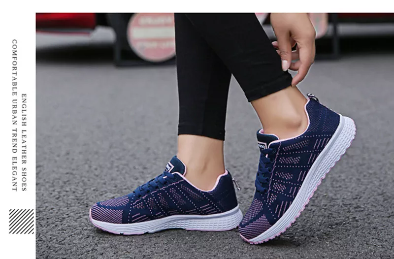 FlexElevate Women's Fashion Blue Sneakers