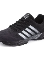 FlexElevate Lightweight Black Running Shoes