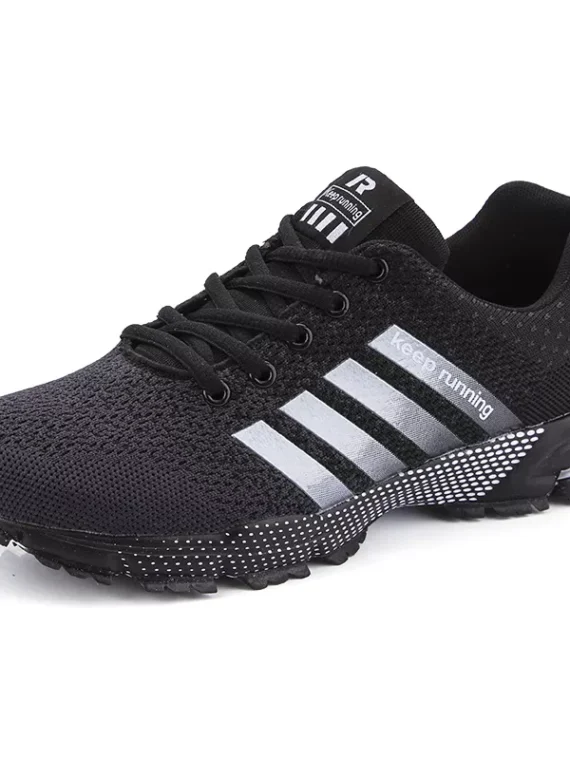 FlexElevate Lightweight Black Running Shoes