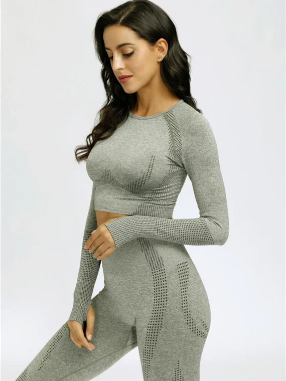 Flexelevate Light Green Vital Seamless Yoga Set Gym Clothing