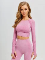 Flexelevate Pink Vital Seamless Yoga Set Gym Clothing