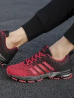 FlexElevate Lightweight Red Running Shoes