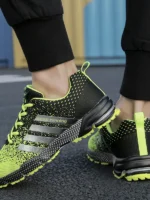 FlexElevate Lightweight Green Running Shoes