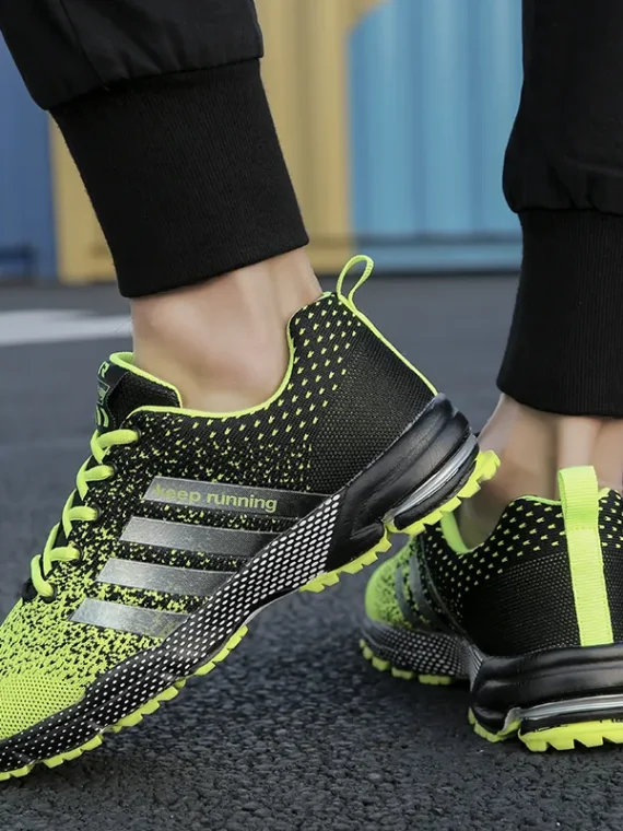 FlexElevate Lightweight Green Running Shoes