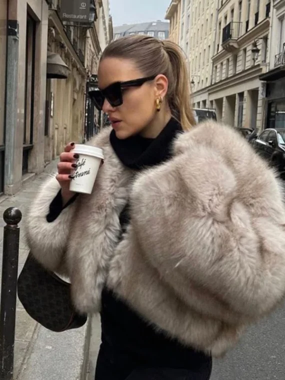 Flexelevate Winter Gradient Faux Fur Jacket