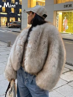 Flexelevate Winter Gradient Faux Fur Jacket