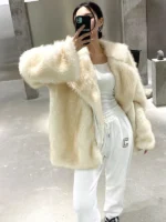 Flexelevate Luxury Gradient Animal Color Faux Fur Jacket