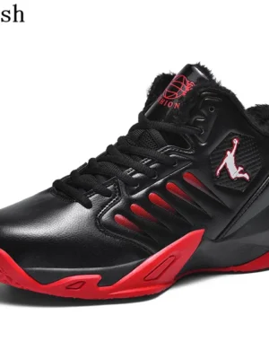 FlexElevate Women Red Plush Basketball Sport Shoes