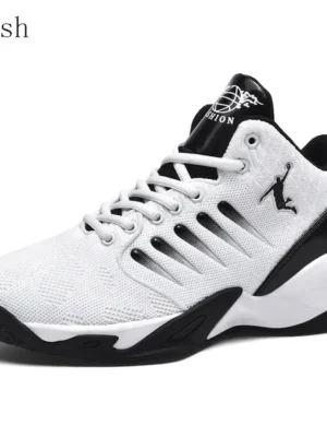 FlexElevate Women White Mesh Basketball Sport Shoes