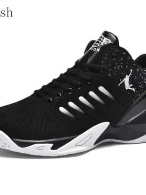 FlexElevate Women Black Mesh Basketball Sport Shoes