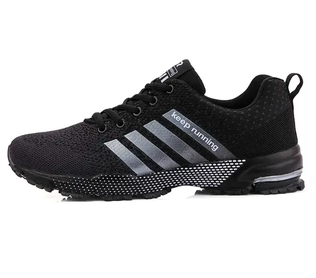 FlexElevate Lightweight Black Running Shoes