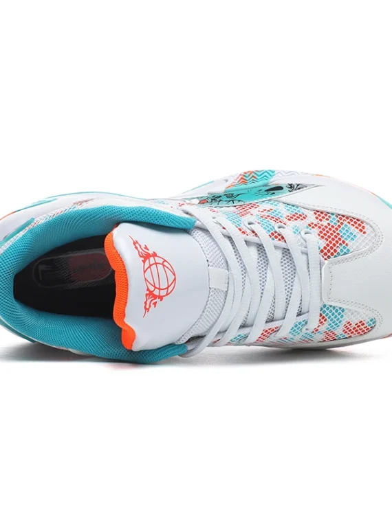 FlexElevate Orange & Blue Lightweight Basketball Shoes