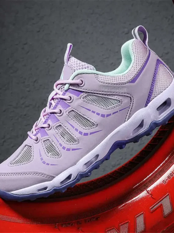 Flexelevate Women's Black/Purple Basketball Flip Flop Slide Shoes