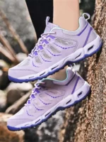 Flexelevate Women's Black/Purple Basketball Flip Flop Slide Shoes