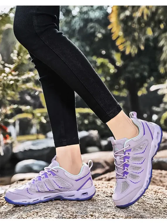 Flexelevate Women's Black/Purple Basketball Flip Flop Slide Shoes