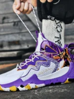 FlexElevate Purple Basketball Shoes For Women