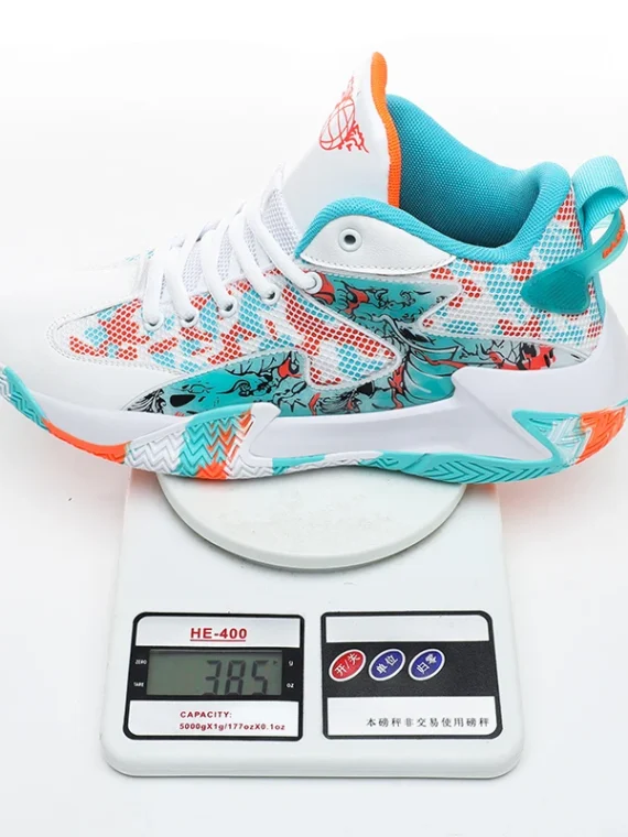 FlexElevate Orange & Blue Lightweight Basketball Shoes