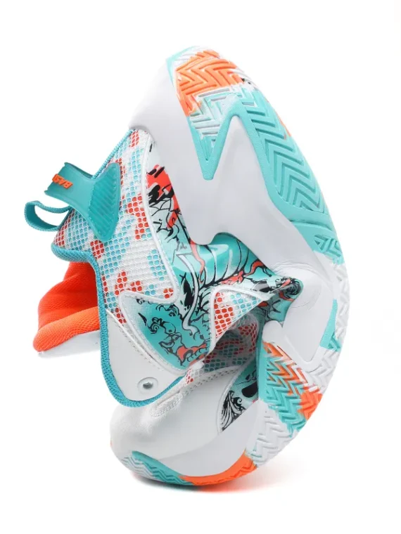 FlexElevate Orange & Blue Lightweight Basketball Shoes