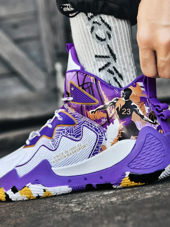 FlexElevate Purple Basketball Shoes For Women