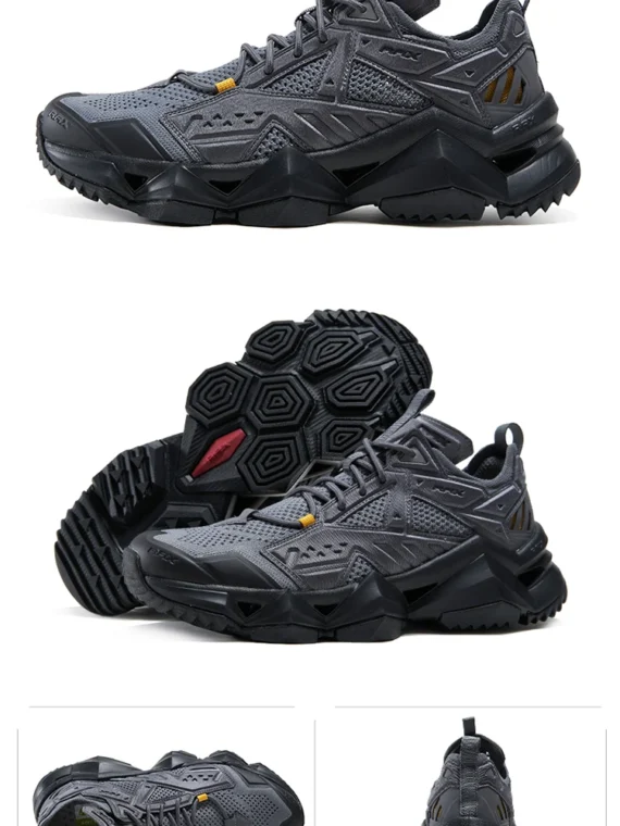 FlexElevate Black Running Shoes