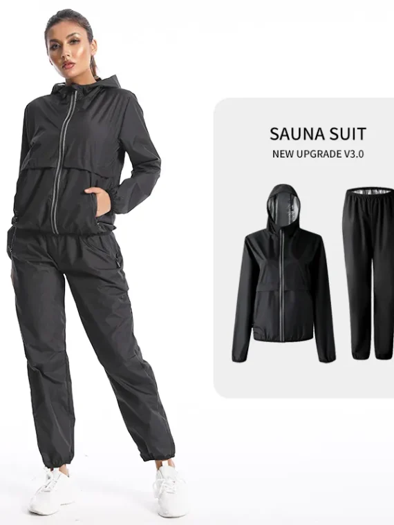 Flexelevate Sauna Suit Women Loose Gym Clothing Sets