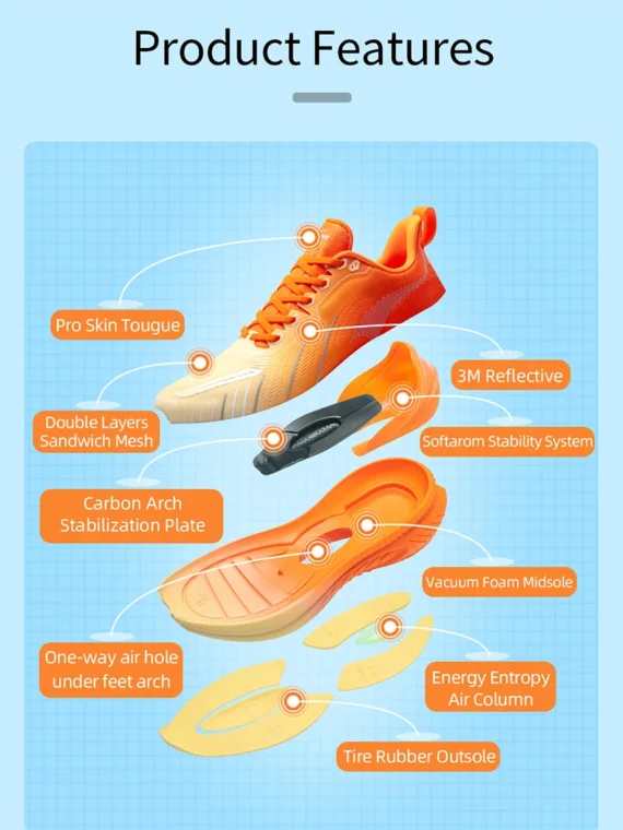 Orange Women's Running Shoes by FlexElevate