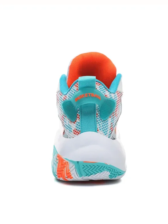 FlexElevate Orange & Blue Lightweight Basketball Shoes