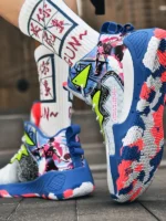 FlexElevate Blue Basketball Shoes For Women