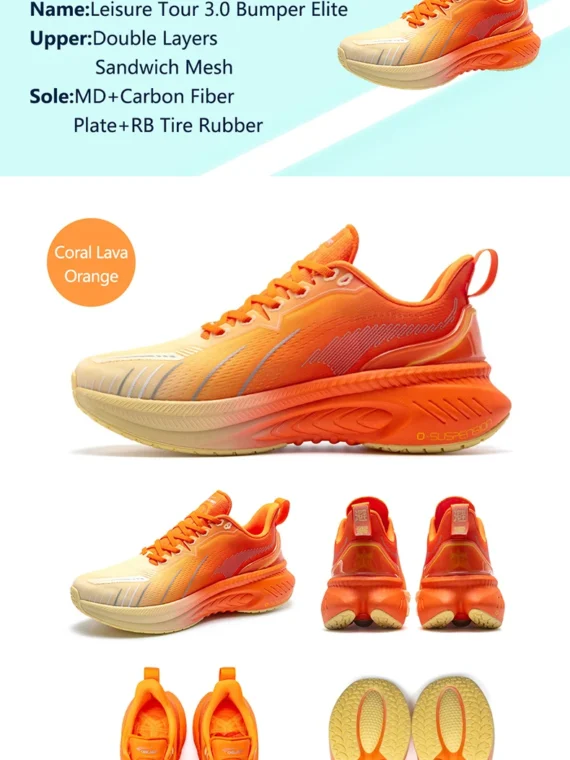 Orange Women's Running Shoes by FlexElevate