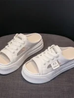 Flexelevate Women's Slip-Resistant Lightweight Silver Sandals