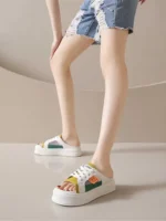 Flexelevate Women's Slip-Resistant Lightweight Silver Sandals