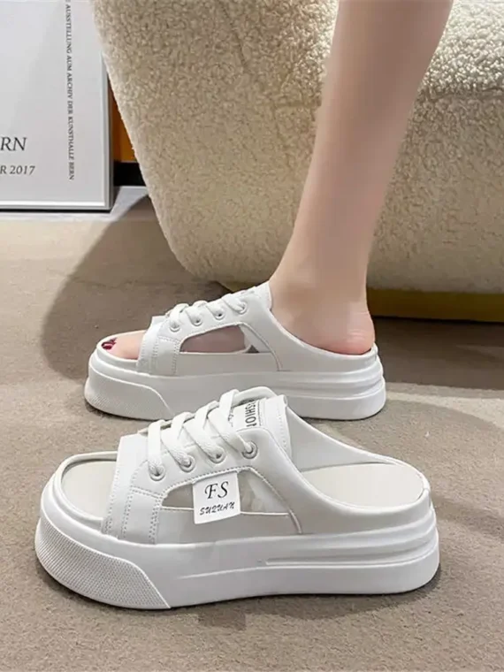 Flexelevate Women's Slip-Resistant Lightweight Silver Sandals