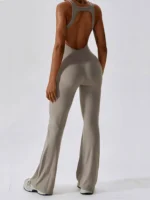 Flexelevate Solid Yoga Jumpsuit One Piece Outfit Fitness Bodysuit