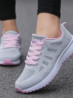 FlexElevate Women's Fashion Pink Sneakers