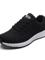 FlexElevate Women's Fashion Black Sneakers