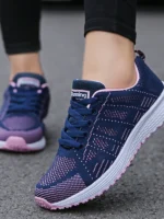 FlexElevate Women's Fashion Blue Sneakers